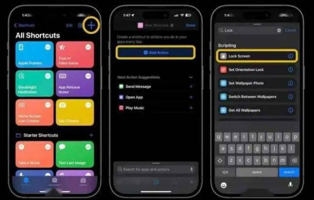 阜沙镇苹果14锁屏维修店分享iPhone14升级iOS16.4后如何创建锁屏快捷方式 