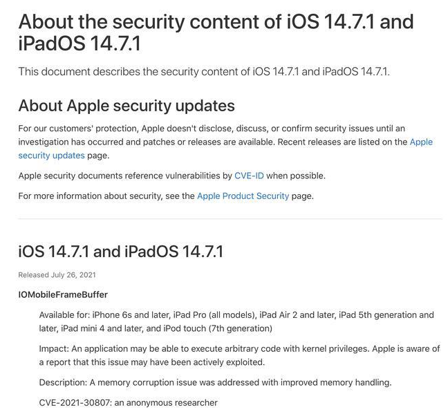 阜沙镇苹果手机维修分享iOS 14.7.1 正式版更新内容及升级方法 